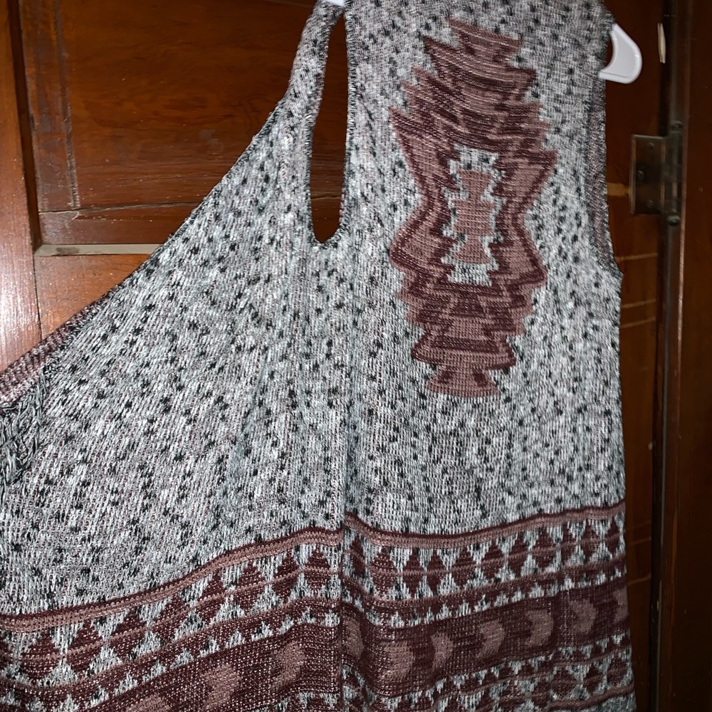 Western print sweater